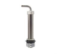 Connecteur de robinet coudé en acier inoxydable 304 pour brassage maison pour Kegerator DIY | Comprend un écrou arrière en plastique, un écrou hexagonal 1/4 ardillon | Tailles 55/75/100/130 mm (130 mm