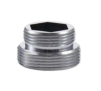 Connecteur de robinet de salle de bains M22 * 1, filetage à pas fin, raccord métallique de robinet mâle femelle for l'irrigation 1 pièce(M28*1*M22*1)