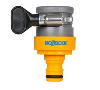 Raccord pour robinet intérieur mélangeur à bec rond avec collier de serrage Hozelock