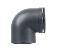 Connecteur de sortie coudé en forme de L 60/75 mm pour tuyau d'air, ventilation flexible de tuyau rond