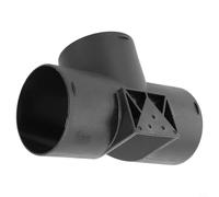 Connecteur de sortie en T 75 mm pour chauffage Webasto - Tuyau d'aération en plastique chaud, 160 mm de long, noir