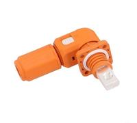 Connecteur de stockage d'énergie 120 A 200 A Terminal rapide pour armoire d'alimentation à batterie, IP67 ignifuge à noyau unique avec coque PA66, cuivre rouge plaqué argent (200 A-Orange)