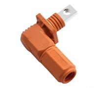 Connecteur de stockage d'énergie 120 A 200 A Terminal rapide pour armoire d'alimentation à batterie, IP67 ignifuge à noyau unique avec coque PA66, cuivre rouge plaqué argent (200 A-rouge)