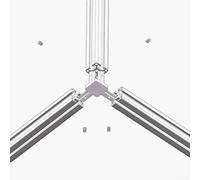 Connecteur de support d'angle à 3 voies fabriqué en alliage d'aluminium pour profil d'extrusion d'aluminium 2020 garantissant des connexions d'angle fermes (argenté)
