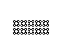 Connecteur de tapis 10 pcs Caoutchouc Noir