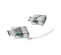 Connecteur de téléphone de Type C - Adaptateur USB C USB Transparent | Lecteur de Carte | Convertisseur Compact Plug and Play, tête de de données, Transparent