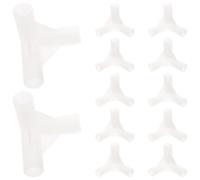 Connecteur de Tente à 3 Voies en Plastique Blanc, Lot de 20 Pièces | Surface Lisse, Format Compact, Installation Simple, Rangement Facile pour Armature et Pièces de Remplacement