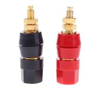 Connecteur de Terminal d'amplificateur, 1 paire, fiches plaquées or 24K, Couple terminaux, connecteur de Terminal d'amplificateur, prise de haut-parleur