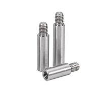 Connecteur de terminal de conversion à tête cylindrique grande et petite en acier inoxydable 304, dents internes et externes, goujon à extrémité unique(5pcs M6x12-M5x8)