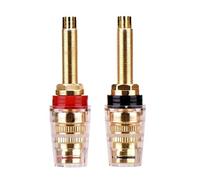 Connecteur de Terminal de Haut-Parleur, 2 pièces, Liaison Post-amplificateur, cuivre Pur, boîte de jonction de Prise Banane plaquée Or(4 Sets (8 Pieces))