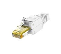 - Connecteur de Terrain Non blindé RJ45 8P8C - Fiche de Terminal RJ45 for câble de Montage Solide Cat.6/6A/7 23AWG(10pcs per lot,C5e UTP Easy-Fit)