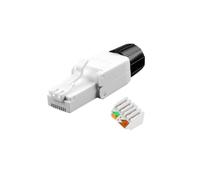 - Connecteur de Terrain Non blindé RJ45 8P8C - Fiche de Terminal RJ45 for câble de Montage Solide Cat.6/6A/7 23AWG(2pcs per lot,C6A UTP Screw-Boot)