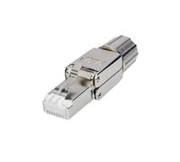 - Connecteur de Terrain Non blindé RJ45 8P8C - Fiche de Terminal RJ45 for câble de Montage Solide Cat.6/6A/7 23AWG(10pcs per lot,C6A STP Screw Boot)