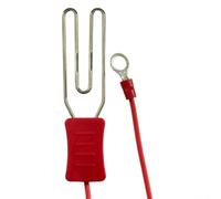 Connecteur de terre pour clôture électrique avec crochet en acier inoxydable conçu pour les clôtures de ferme, jardin, cour et bétail