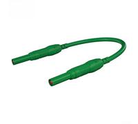 Connecteur de test banane jack mâle vers mâle de 4 mm avec contacts plaqués cuivre nickel pour circuits CAT III 1000 V et charges de test 32 A (vert)