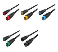 Connecteur de tête de vélo électrique 5/10/100 M6/M8-2/3/4/5/6 broches avec câble 20 cm(M8 Male Female,100 Sets,3P)