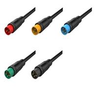 Connecteur de tête de vélo électrique en PVC, 5/10/100 broches M6/M8-2/3/4/5/6 broches, 20 cm(M6 Male 20CM,100 Sets,3P)
