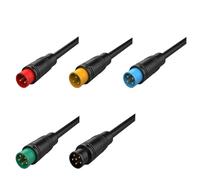 Connecteur de tête de vélo électrique en PVC, 5/10/100 broches M6/M8-2/3/4/5/6 broches, 20 cm(M8 Male 20CM,10 Sets,5P)