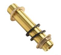 Connecteur de traversée en laiton G1/2 avec joint en silicone pour réservoir d'eau, raccord de cloison de pompe, connexion étanche pour installation de système d'eau, maison et jardin (12 cm)