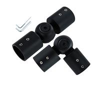 Connecteur de tringle à rideau d'angle de 2,8 cm réglable pour tringle à rideaux de baie vitrée ou stores d'angle
