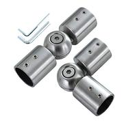 Connecteur de tringle à rideaux d'angle de fenêtre, connecteur de tringles à rideaux réglables pour stores de baie de 2,5 cm et 1,9 cm de couleur noire et argentée