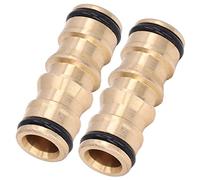 Connecteur de Tube, 2 Pièces Connecteur de Tuyau Double Mâle 1/2in en Laiton Mâle à Mâle à Connexion Rapide Raccord de Tuyau pour Pièces de Tuyau D'arrosage, Tuyau D'arrosage