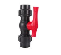 Connecteur de Tube PE en plastique noir, 20/25/32/40/50mm, 1 pièce, séparateur d'eau en t, vanne de coupleur d'irrigation, raccord coudé droit(6,32mm)