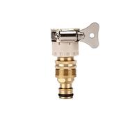 Connecteur de tuyau, 4 paquets de paquet Connecteur de robinet 1/2 et 3/4 pouce 2-en-1 Adaptateur de robinet féminin universel, 23 mm, connexion rapide au tuyau pour adaptateur de robinet fileté à eau