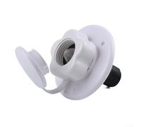 Connecteur de tuyau à bride pour entrée d'eau de camping-car avec clapet anti-retour 19 mm filetage G1/2 Corps en plastique avec filtre en acier inoxydable pour compartiment de trappe