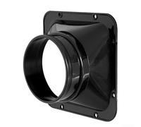 Connecteur de tuyau d'air ABS 200 mm Joint à bride carrée Connecteur de conduit d'air 200 mm ABS Noir Joint de tuyau de ventilation 200 mm ABS 200 mm Connecteur à bride carrée pour systèmes CVC pour