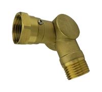 Connecteur de tuyau d'arrosage en laiton robuste avec double angle de rotation, connecteur coudé pivotant universel, adaptateur en laiton léger durable pour l'extérieur