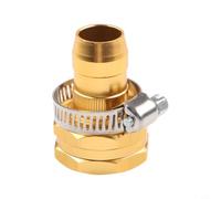 Connecteur de tuyau de 1,9 cm en aluminium avec collier de serrage en acier inoxydable pour kit de réparation de tuyau d'arrosage mâle femelle raccord américain connexion anti-fuite pour cour (à