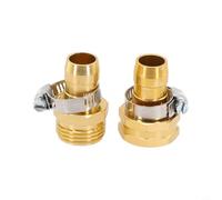 Connecteur de tuyau de 1,9 cm en aluminium avec collier de serrage en acier inoxydable pour kit de réparation de tuyau d'arrosage mâle femelle raccord américain connexion anti-fuite pour cour