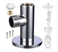 Connecteur de tuyau de douche mural - Douche en laiton massif, joint de coude d'alimentation en chrome poli | Adaptateur de sortie de plomberie pour salle de bain, pulvérisateur à main, coupleur