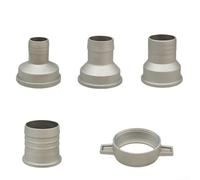 Connecteur de tuyau de pompe à eau en aluminium avec joint en caoutchouc - Écrou de 5,1 cm et tube droit, raccord réducteur de 5,1 cm pour systèmes hydrauliques et pneumatiques industriels (2 à 3 cm)