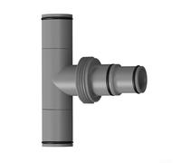 Connecteur de tuyau de système 32 mm 38 mm en forme de T pour piscine Intex, ajustement sécurisé en plastique et acier inoxydable, installation facile à installer (B)