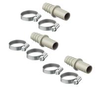 Connecteur de tuyau de vidange avec 2 colliers de serrage pour machine à laver, adaptateur de tuyau d'eau, adaptateur de couplage accessoires de vidange de machine à laver connecteur d'extension de