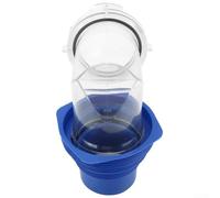 Connecteur de tuyau d'évacuation 4 en 1 pour camping-car Bleu | Corps transparent, surveille le flux, empêche les obstructions, s'adapte aux tuyaux standard, pour une construction durable
