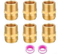 Connecteur de tuyau en laiton pour jardin et plomberie avec filetage mâle 3/4 GHT vers 1/2 NPT femelle et 3/4 NPT mâle pour une meilleure stabilité de connexion (6)