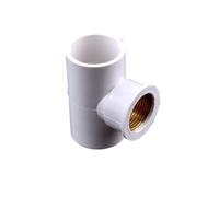 Connecteur de tuyau en PVC blanc, filetage femelle en cuivre, 20 à 32 mm vers 1/2 à 1 pouce, 1/3 pièces, raccords de tube d'alimentation en eau for irrigation de jardin(25mm to 3I4 Inch,3Pcs)