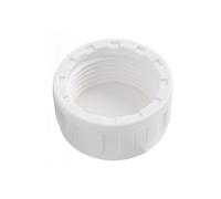Connecteur de tuyau fileté Embouts de tuyau en PVC, bouchons filetés 20 à 60 mm, blanc/gris/bleu, embouts femelles for alimentation eau, 10 pièces(White,50mm)