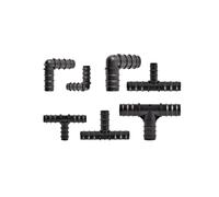 Connecteur de tuyau PE PE 16 mm 20 mm 25 mm Tee Rereep Échange de 1/2 3/4 Connecteur de tuyaux iririgeants de gouttes de jardin 4PC Connecteur Connecteur(C)