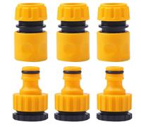 Connecteur de Tuyau Rapide de Jardin en ABS,Extrémité de 1/2 Pouces,Double Mâle,Adaptateur de Joint pour Tuyau,Pistolet à Eau,Buse de Pulvérisation,6 Pièces - Type A