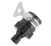 Connecteur de tuyau réglable pour robinet d'eau avec clip en acier inoxydable anti-fuite en caoutchouc pour robinets de 18 mm à 24 mm, jardinage, lavage et nettoyage de voiture