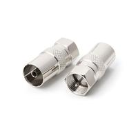 Connecteur De Type F Mâle Vers Rf Coaxial Tv, Adaptateurs Rf Pour Antenne, 2 Pièces