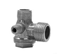 Connecteur de valve anti-retour à filetage mâle en alliage d'aluminium à 3 ports pour compresseur d'air, tailles de filetage 20 mm/16 mm/10 mm, valve de réservoir de pression d'air de rechange