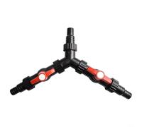 Connecteur de valve de distributeur d'eau de bassin en Y, répartiteur de débit réglable pour raccords et fontaines, inverseur de fontaine de jardin avec adaptateur de tuyau (01F)