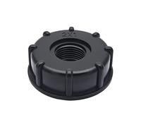 Connecteur de valve de réservoir IBC de 2,5 cm - Anti-fuite - Adaptateur de réservoir IBC femelle fileté - Connecteur droit - Pièces de rechange pour robinet de maison et jardin (S60 x 6, noir)