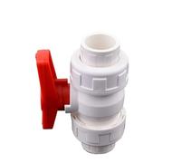 Connecteur de Valve d'union de tuyau en PVC blanc, 20/25/32/40/50mm, raccords d'eau, boule, adaptateur d'irrigation de jardin agricole, 1 pièce(25mm)