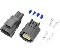Connecteur De Vanne Solénoïde À 2 Broches - Connecteur De Terminal De Fil Mâle Et Femelle Pour Voiture - Pour Toyota Plastique Gris - 1 Ensemble